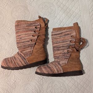 Muk Luks Boots with Lace-Up Design